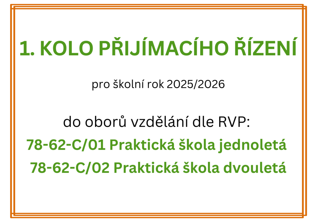 1. kolo přijímacího řízení